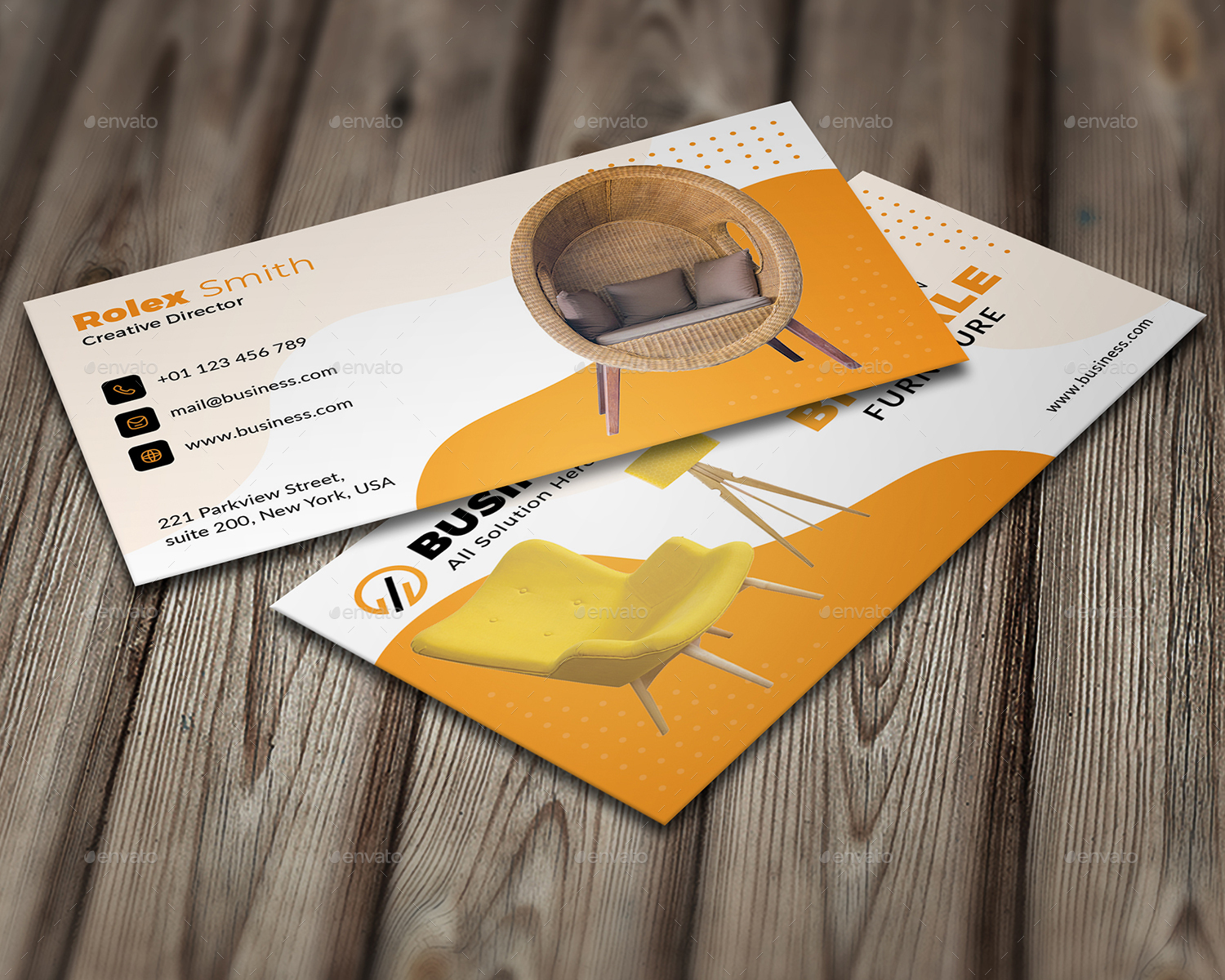 Furniture Shop Business Card Business Card, Print Templates